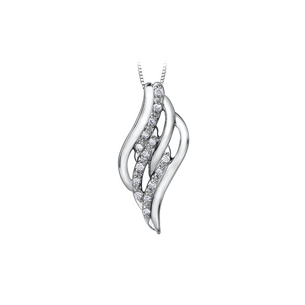 Diamond Pendant in 10K (0.12 CT. T.W.) - Silver