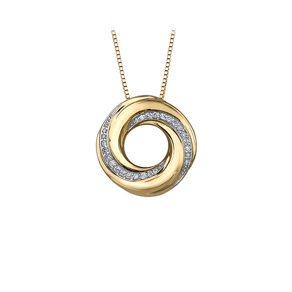 Diamond Pendant in 10K (0.09 and 0.02 CT. T.W.) - Gold