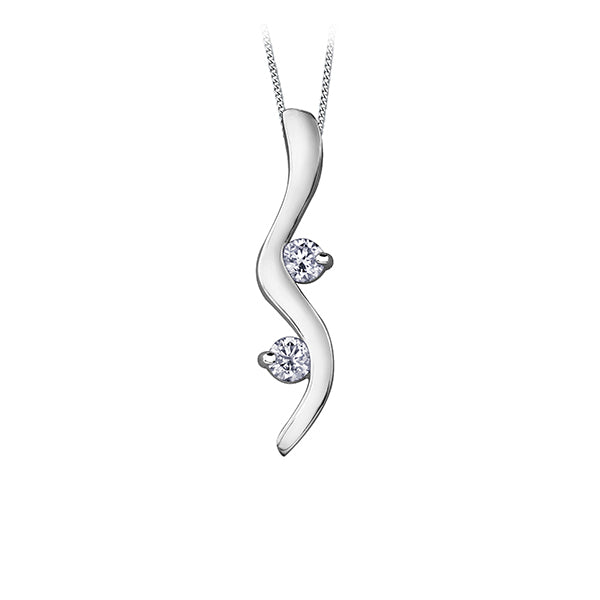 Diamond Pendant in 10K (0.16 CT. T.W.) - Silver