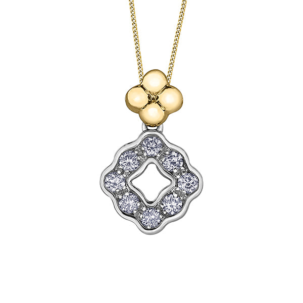 Diamond Pendant in 10K (0.25 CT. T.W.) - Silver and Gold