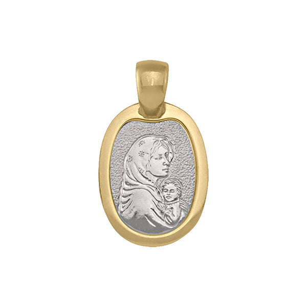 18K-Two-Tone-Oval-Madonna-Pendant---2.1-gm