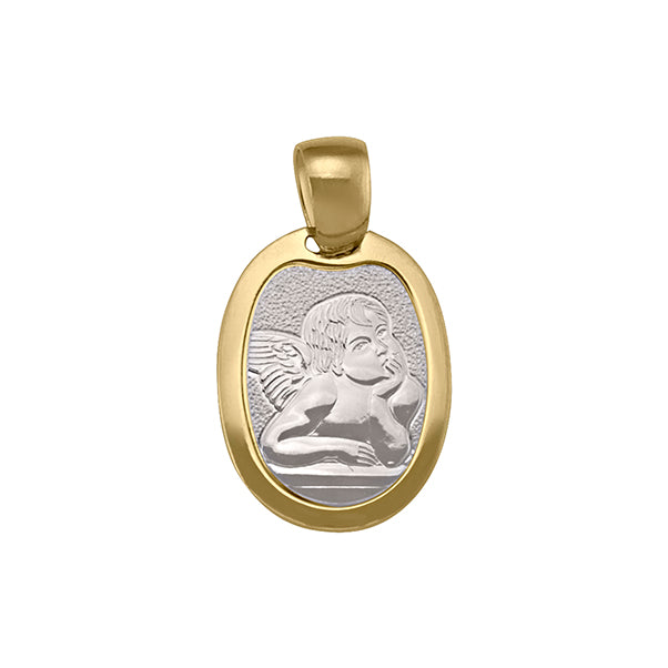 18K-Two-Tone-Thinking-Angel-Pendant---2.1-gm
