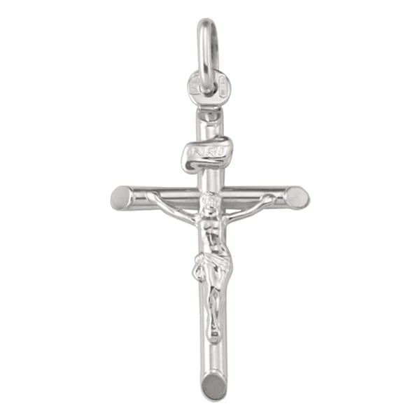 14K-White-Gold-Crucifix-Pendant---1.3gm