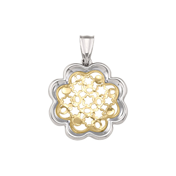 Gold Floral Pendant