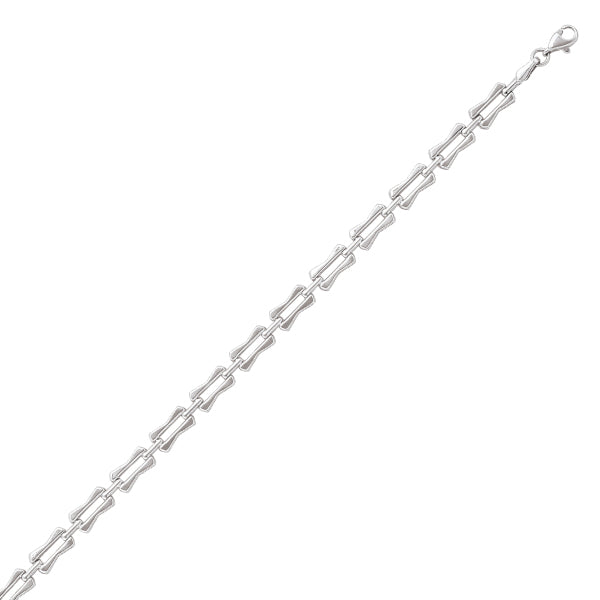 14K-Silver-Rectangle-Bracelet