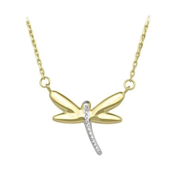 Elegant Gold Dragonfly Necklace