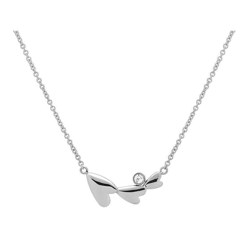 CJ Steelx Floating Hearts Bar Necklace