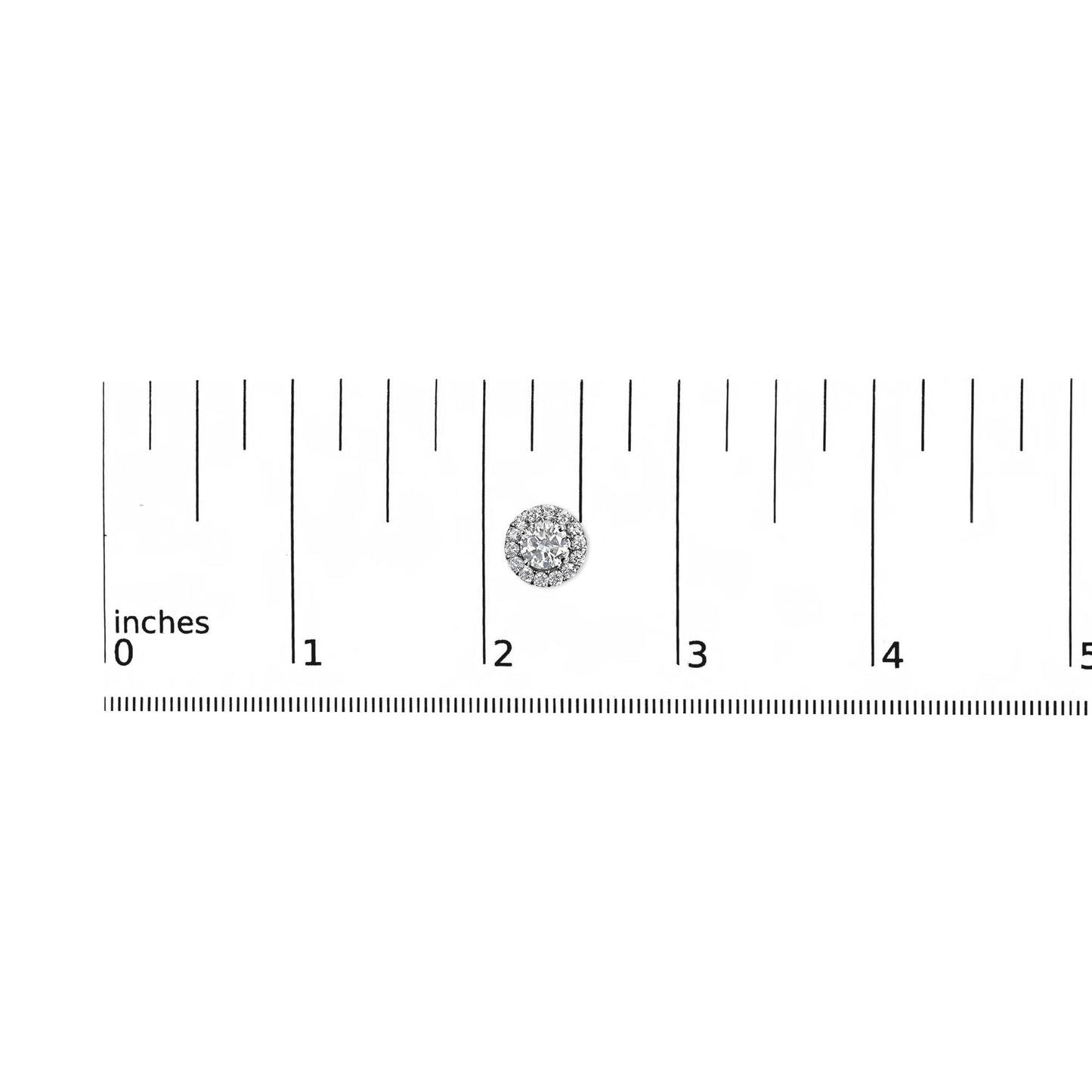14K White Gold Round Lab-Grown Diamond Halo Stud Earrings (F-G Color, VS2-SI1 Clarity)