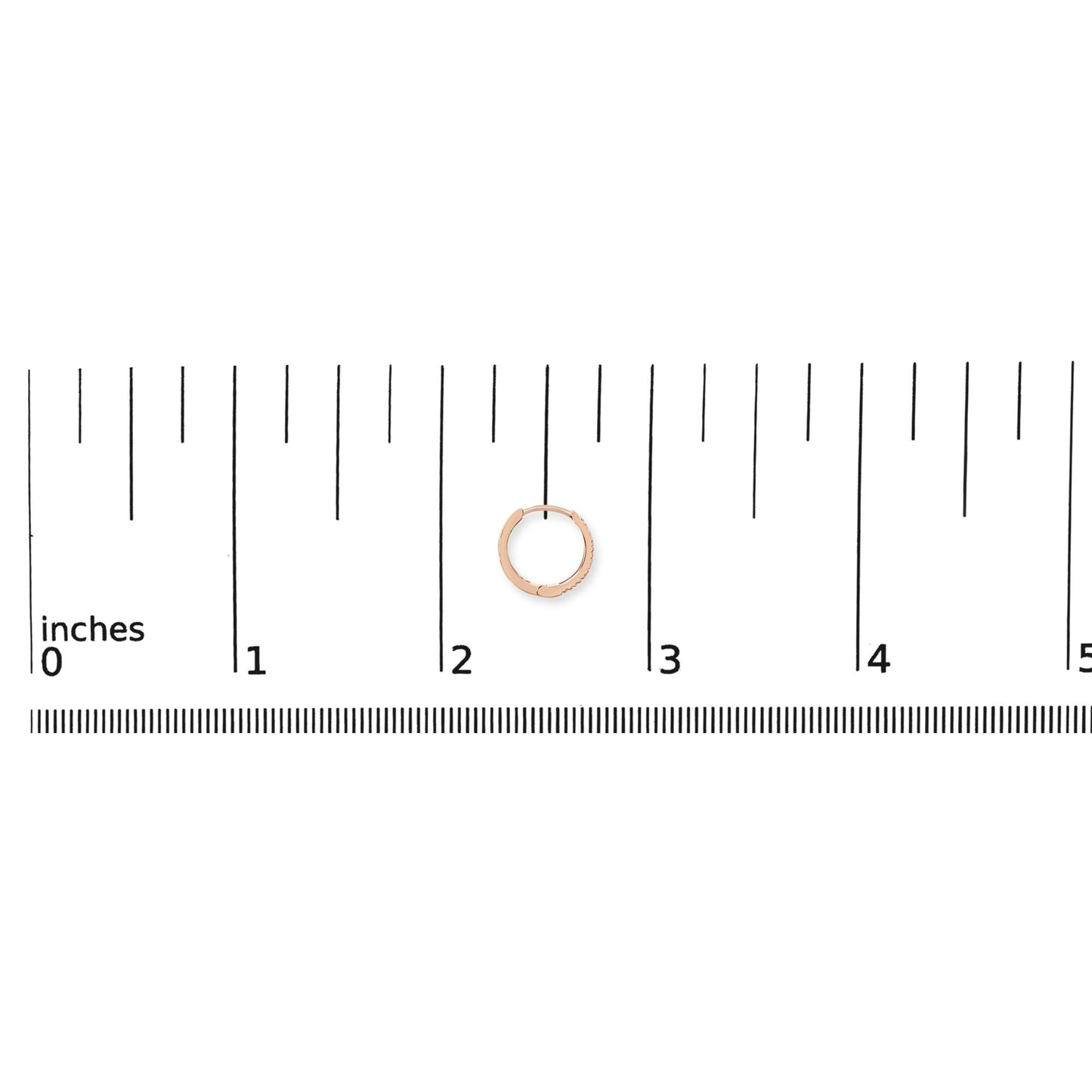14K Rose Gold 1/5 CTW Diamond Huggie Hoop Earrings (K-L Color, I2-I3 Clarity)