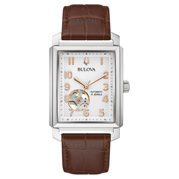 Bulove 96A268 Sutton Automatic Mens Watch - Silver