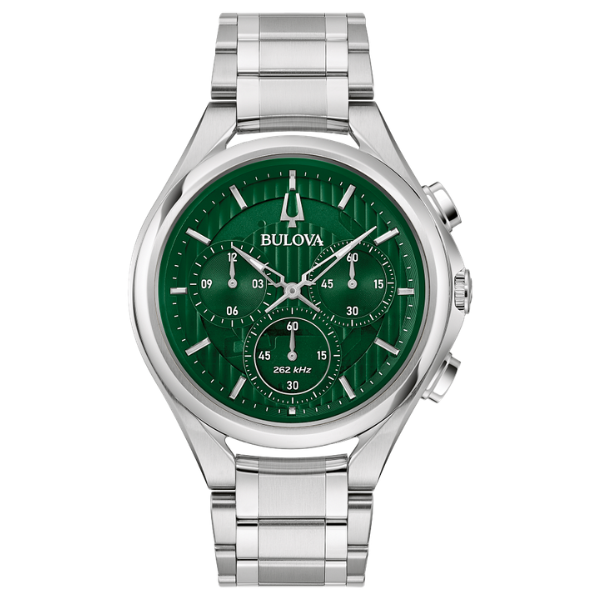 Bulova 96A297 CURV Chronograph Mens Watch - Green