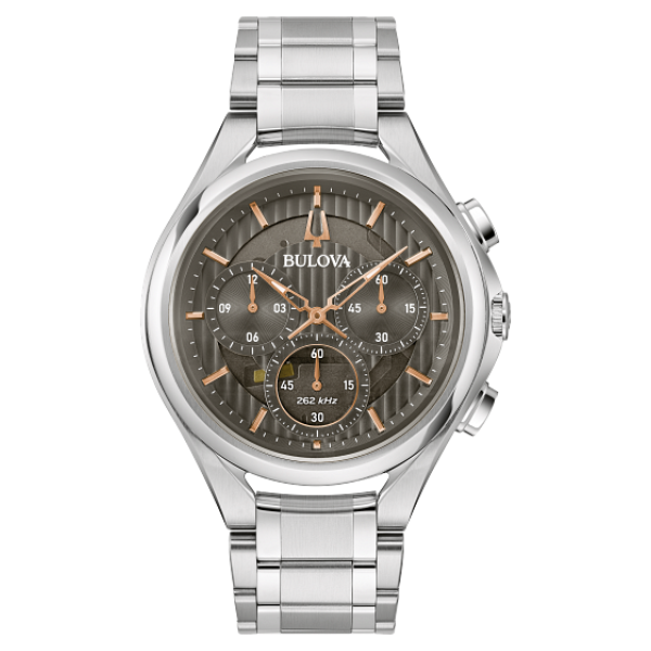 Bulova 96A298 CURV Chronograph Mens Watch - Grey