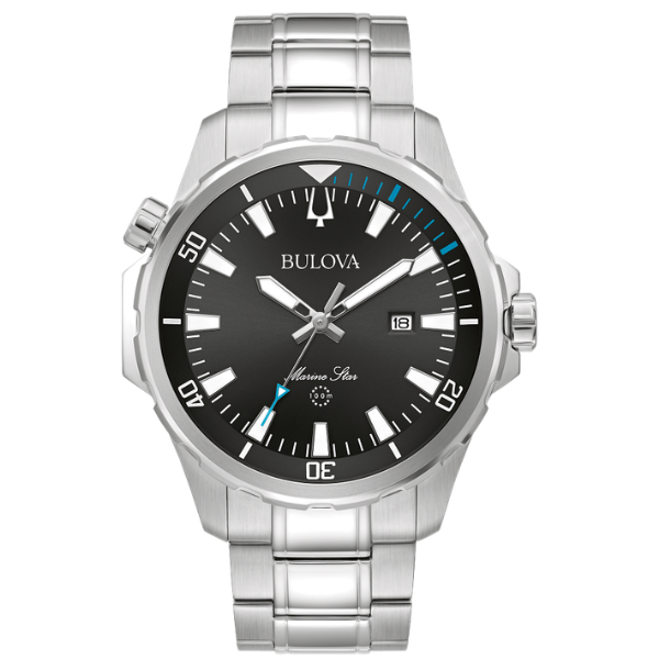 Bulova 96B382 Marine Star Mens Watch - Black