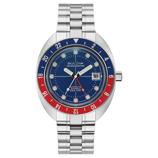 Bulova 96B405 Oceanographer GMT Mens Watch - Blue