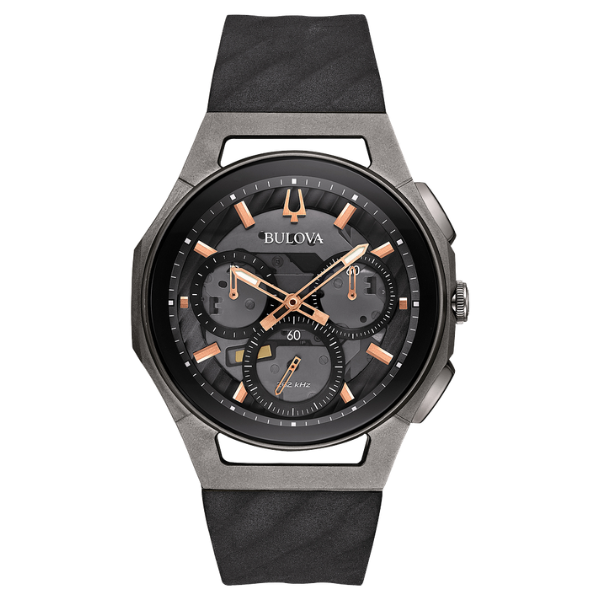 Bulova 98A162 Curv Chronograph Mens Watch - Black
