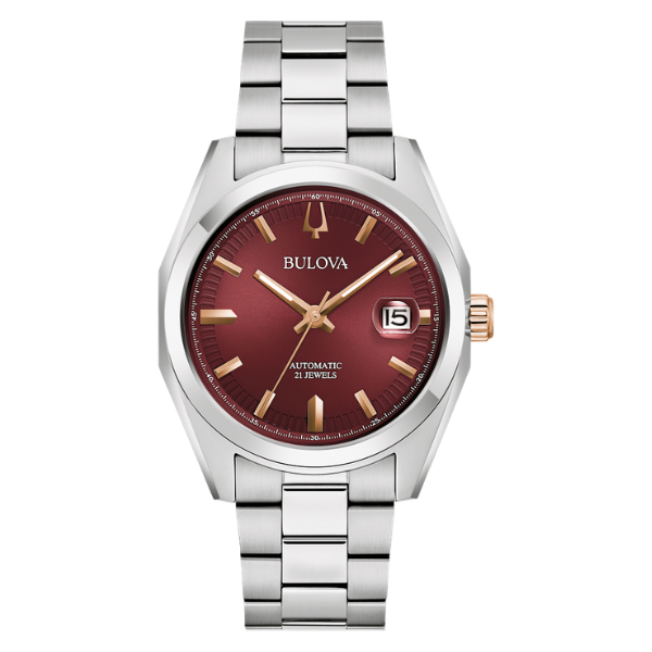 Bulova 98B422 Surveyor Mens Watch - Burgundy