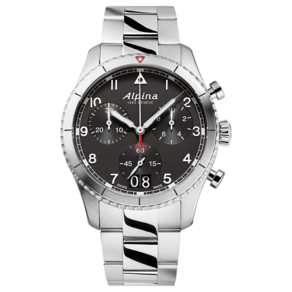 Alpina AL-372BW4S26B Startimer Pilot  Big Date Mens Watch - Black
