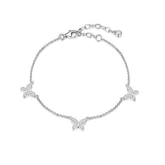 Elegant Butterfly SIlver Anklet