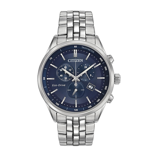 Citizen Watch Corso Chronograph - Silver & Blue