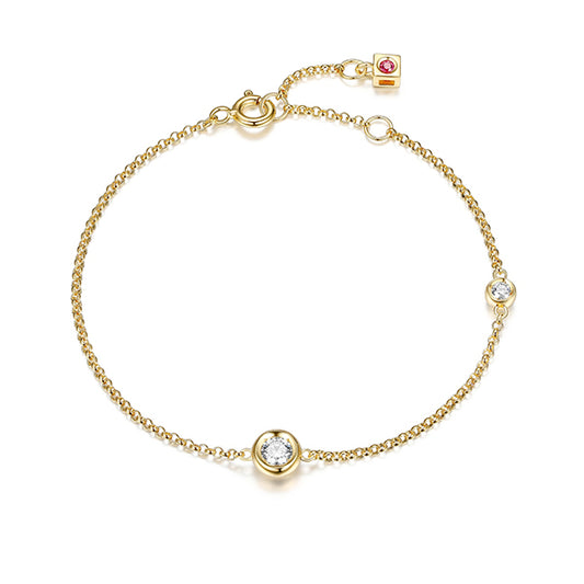 Elegant Ladies Bezel Set Bracelet