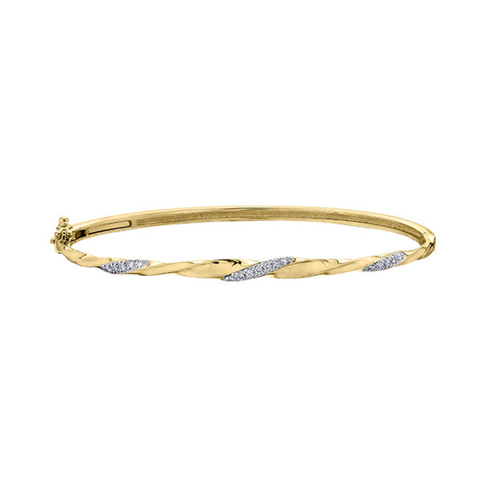 Elegant Real Diamond Bangle Bracelet