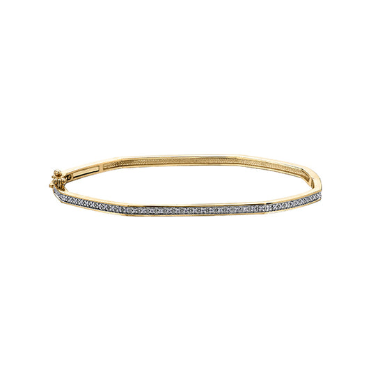Elegant Real Diamond Gold Bangle