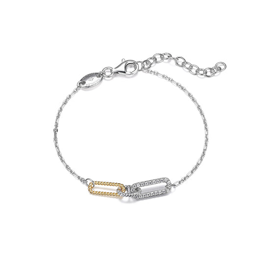 Luxury Silver Paperclip Bracelet