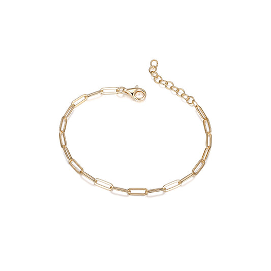 Elegant Paperclip Link Bracelet for Women
