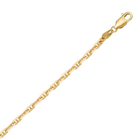 14K Yellow gold Flat Anchor Bracelet