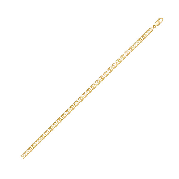 18K Gold Flat Anchor Bracelet