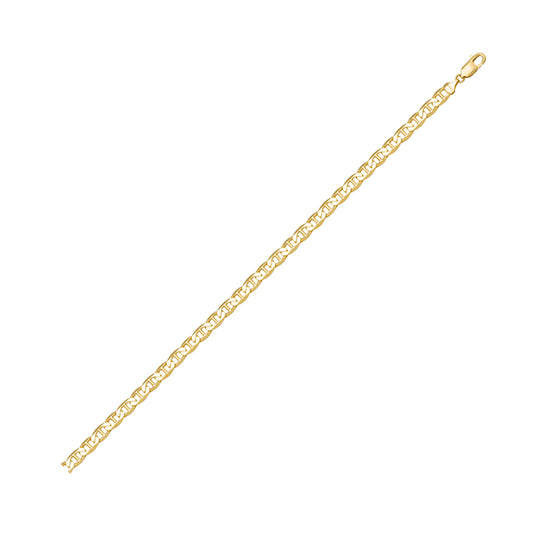 18K Gold Flat Anchor Bracelet
