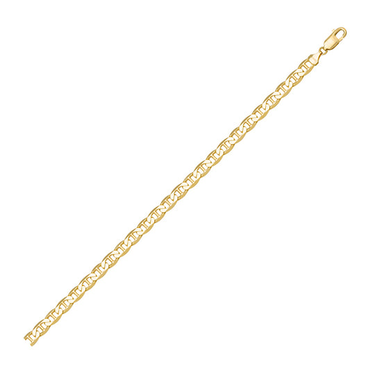 18K Gold Flat Anchor Bracelet