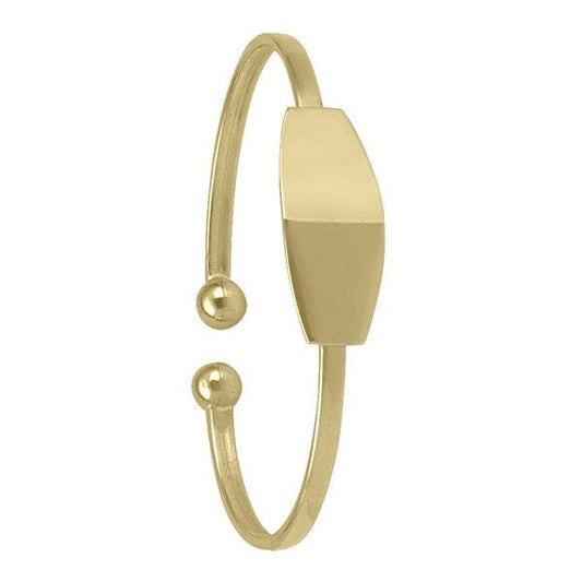 14K Yellow Gold Baby ID Bangle