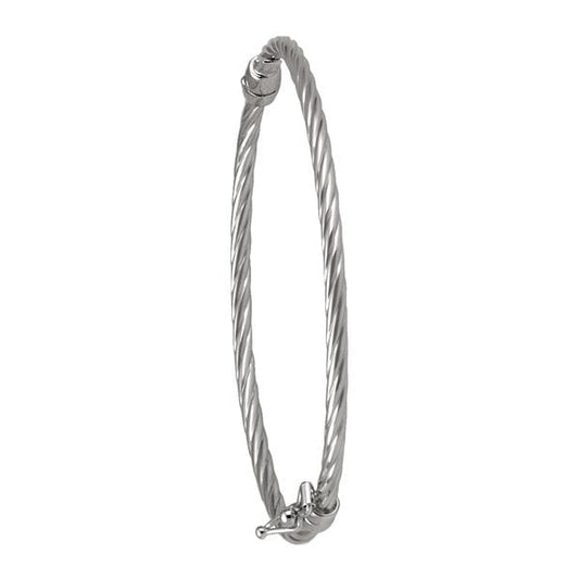 14K White Gold Baby Bangle