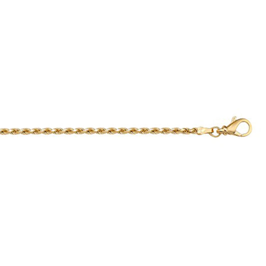 14K Gold Solid Rope Bracelet
