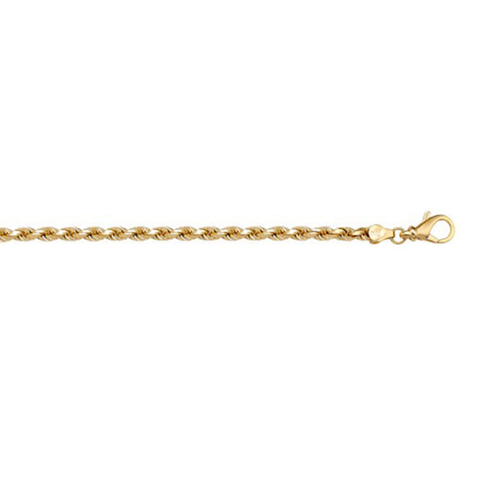 Elegant Diamond Cut Rope Bracelet