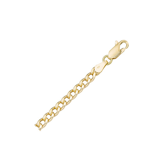 Luxury Real Gold Hollow Curb Bracelet