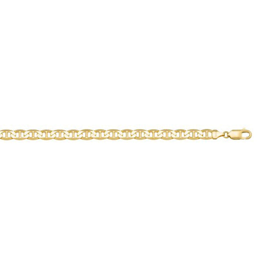 10K Gold Hollow 7" Bracelet