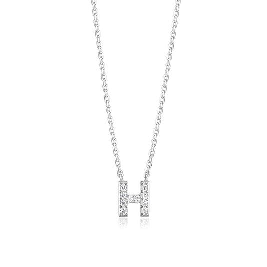 Elegant Necklace with Initial H
