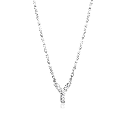 Elegant Necklace with Initial Y