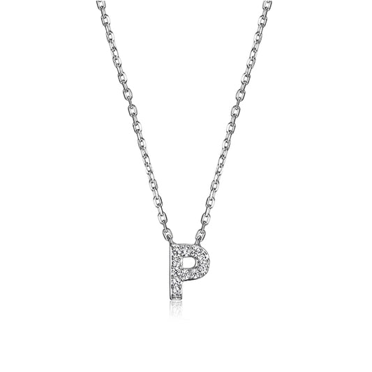 Elegant Necklace with Initial P