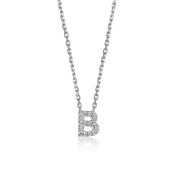 Elegant Necklace with Initial B
