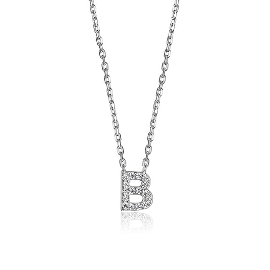 Elegant Necklace with Initial B