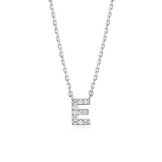 Elegant Necklace with Initial E