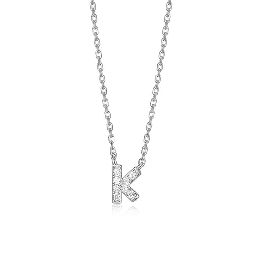 Elegant Necklace with Initial K