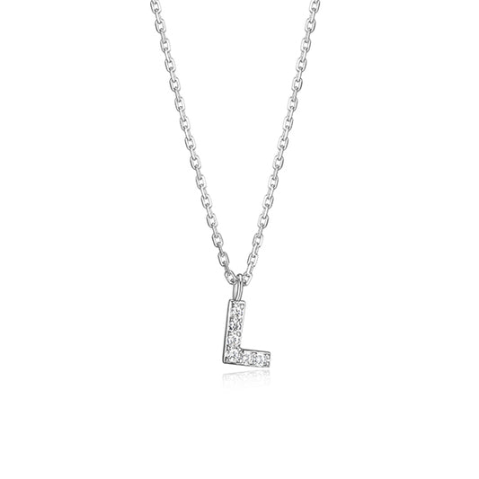 Elegant Necklace with Initial L