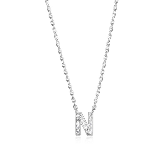 Elegant Necklace with Initial N