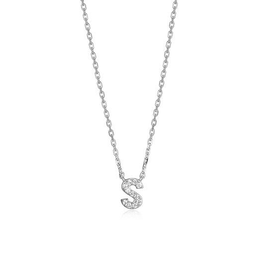 Elegant Necklace with Initial S