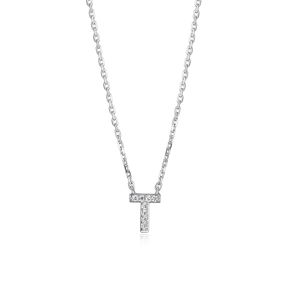 Elegant Necklace with Initial T