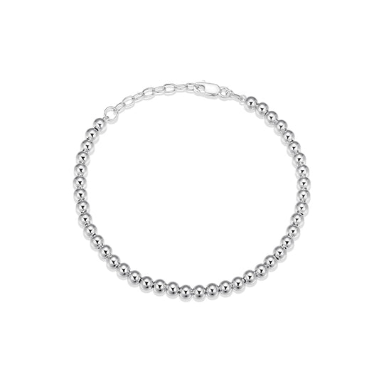 Simplicity Collection 4mm Bead Bracelet - Silver